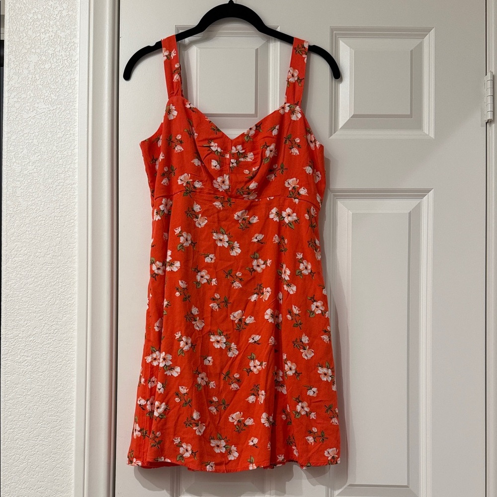 Old Navy Red Floral Mini Dress